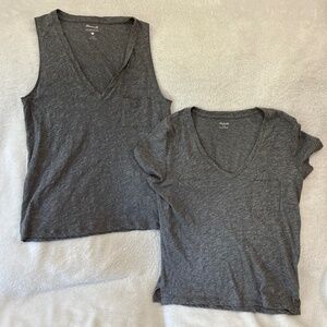 Madewell Whisper Cotton V-Neck Pocket Tee and Tank (yes, a 2 pack!)